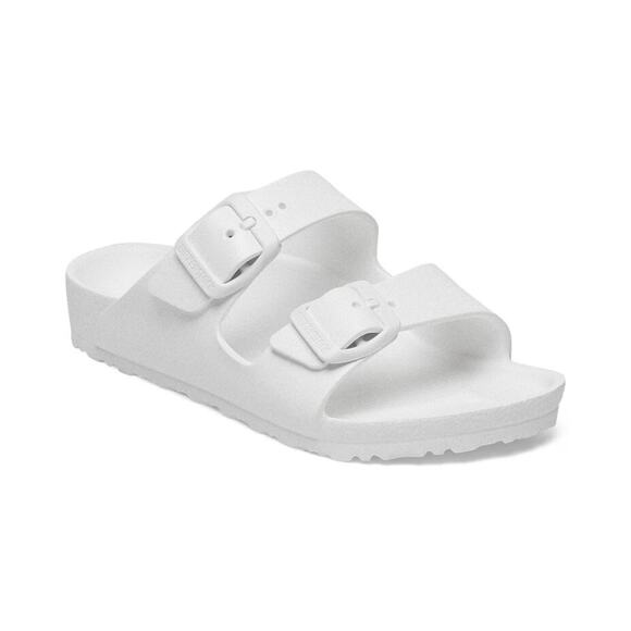 Birkenstock Other - Birkenstock Sandals Kids 10-10.5 White Arizona Slides Flat Buckle Beachy Light